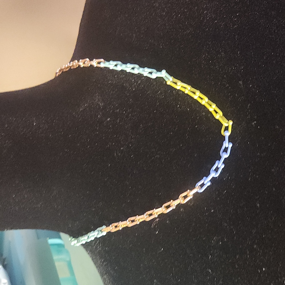 Napier gold plated necklace multi color